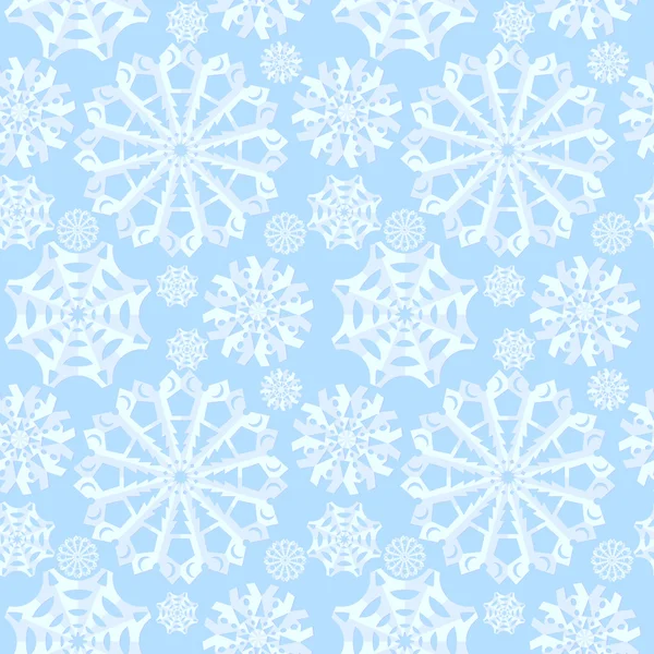 Fond sans couture avec flocons de neige — Image vectorielle