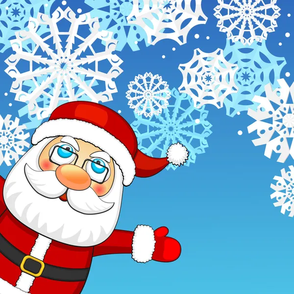 Fondo de Navidad con santa claus — Vector de stock