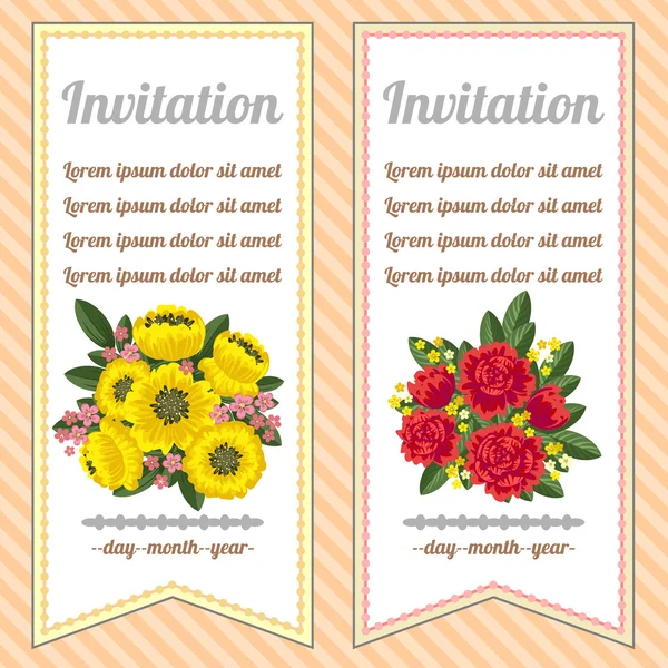 Two floral banners — Stock Vector