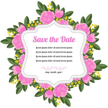 Gül ile yuvarlak retro kartı