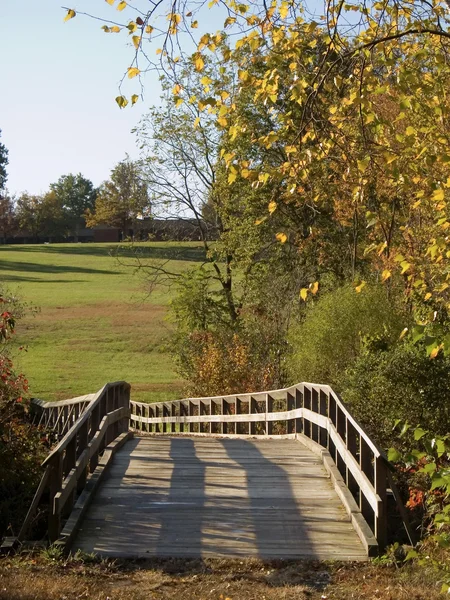 Houten brug — Stockfoto