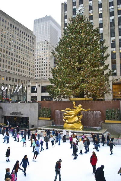 Rockefeller Center Tree — Fotografie, imagine de stoc