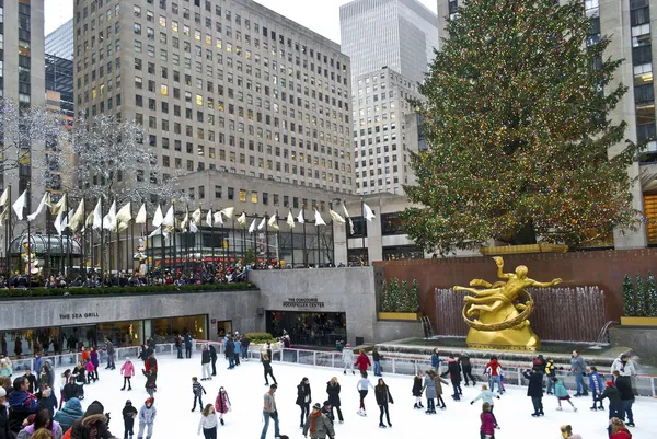 Vakantie rockefeller center — Stockfoto