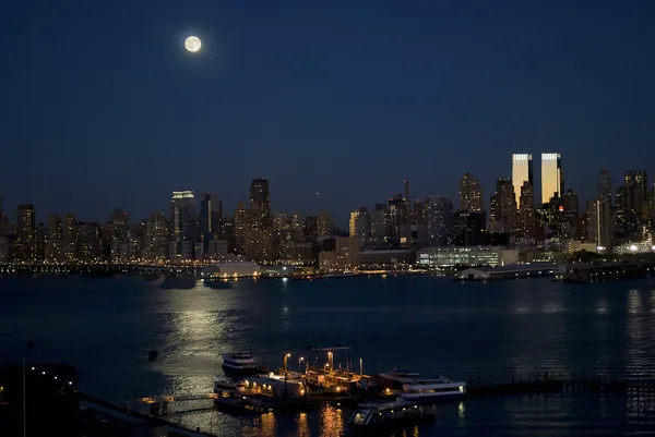 Manhattan maanlicht — Stockfoto