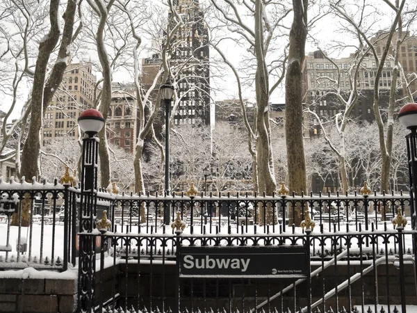 Subway snö — Stockfoto