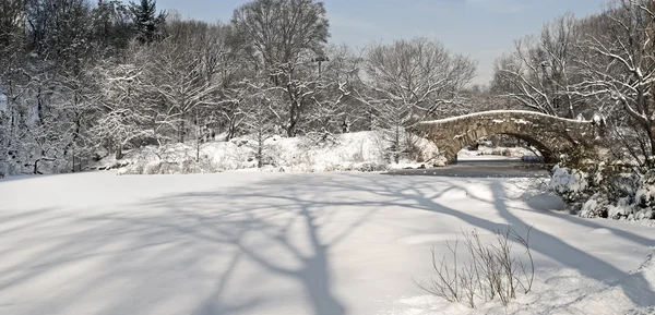 Schneebrücke und Eis — Stockfoto