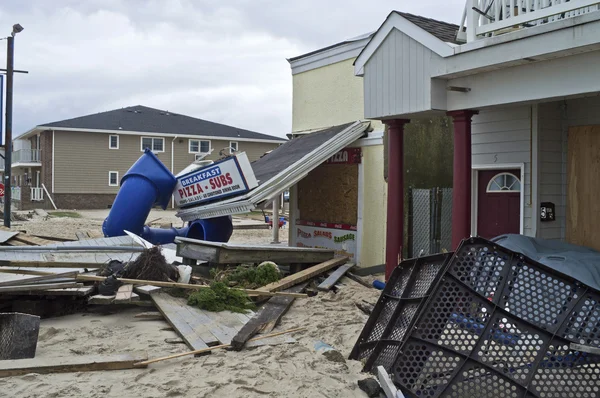 Sandstranden belmar förstörelse — Stockfoto