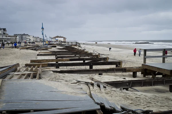 Zandstrand belmar weergave — Stockfoto