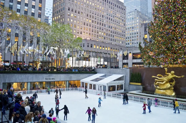 Szene aus dem Rockefeller Center — Stockfoto