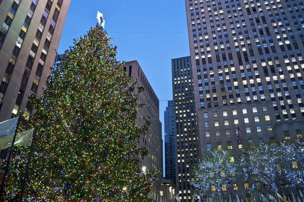 Vista sull'albero Rockefeller Center — Foto Stock