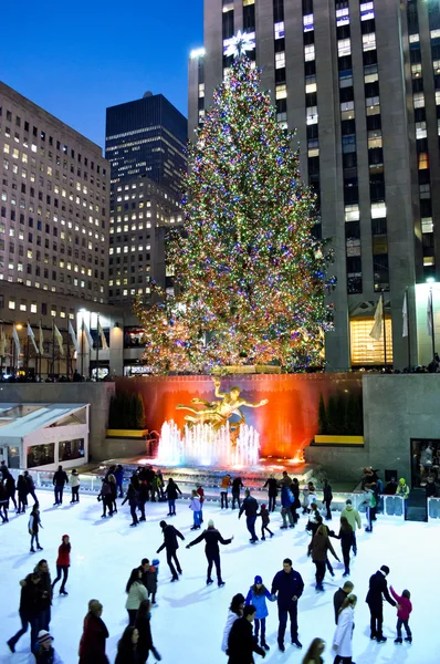 Pattinaggio su ghiaccio Rockefeller Center 2012 — Foto Stock
