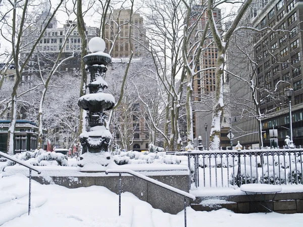 Escena de invierno Bryant Park — Foto de Stock