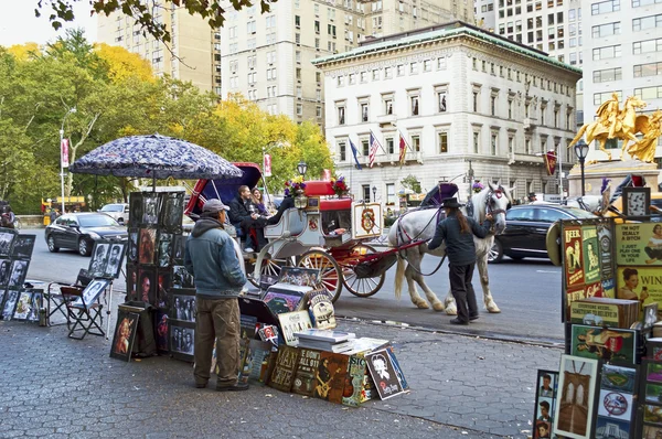 Street Vendor and Buggy — Stock Photo, Image