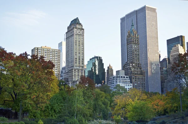 Met uitzicht op central park — Stockfoto