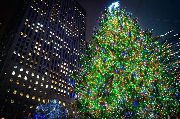 Centro Rockefeller de árbol alto — Foto de Stock