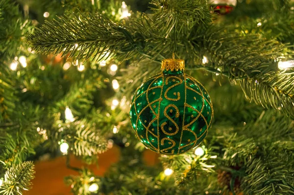 Green Glitter Ornament — Stock Photo, Image