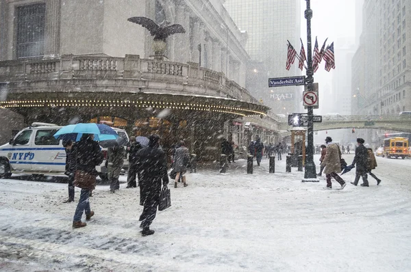 Snowing Grand Central — Stock Photo, Image