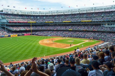 Crowded Yankee Stadium clipart