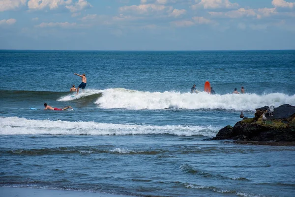 Surfer Genießen Einen Schönen Strandtag Belmar Der Küste Von Jersey — Stockfoto