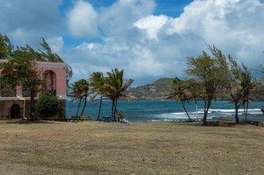 Saint Lucia 'daki güvercin adasının manzarası..