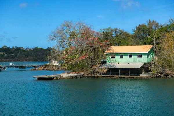 Живописный Вид Залив Кастри Сент Люсии — стоковое фото