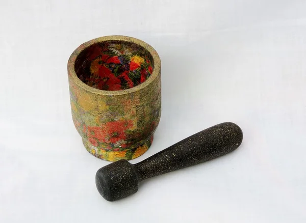 Concepts, mortar, pestle, beautiful, colorful — Stock Photo, Image