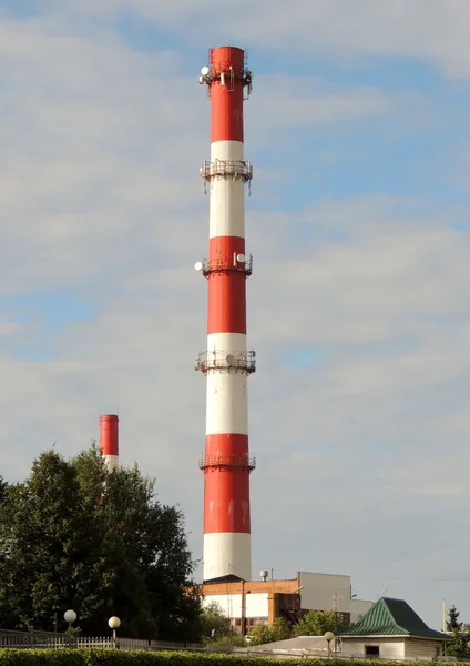 Fabrication de tuyaux, zone industrielle — Photo