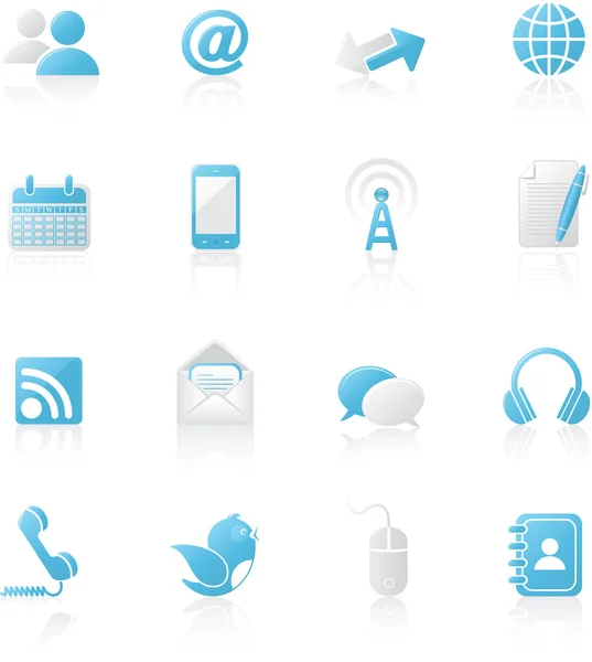 Iconos de comunicación Soft — Archivo Imágenes Vectoriales