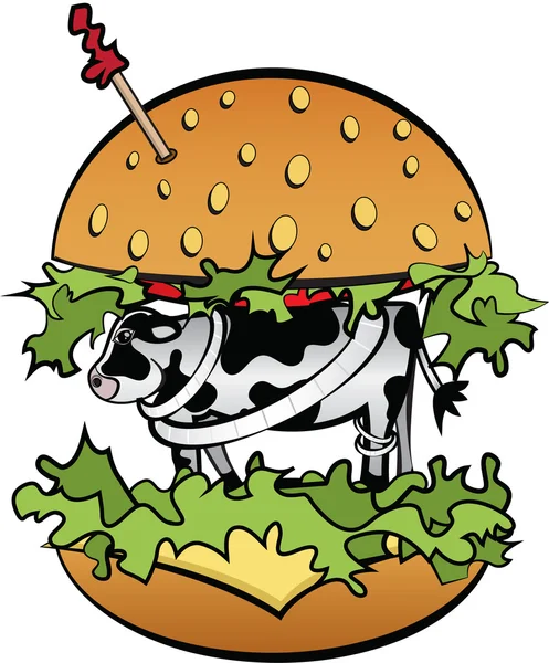 Koeien als vegetariërs — Stockvector