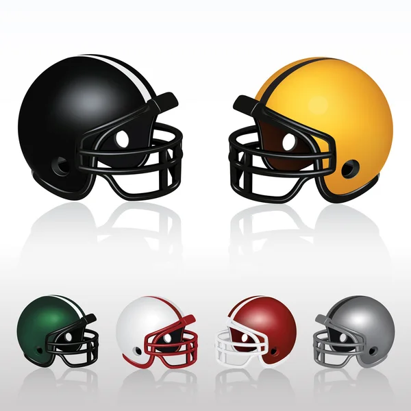橄榄球运动员的头盔 — 图库矢量图片