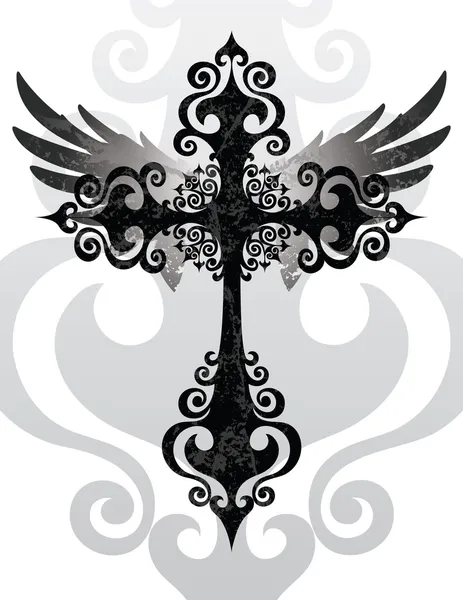 Croix et ailes — Image vectorielle