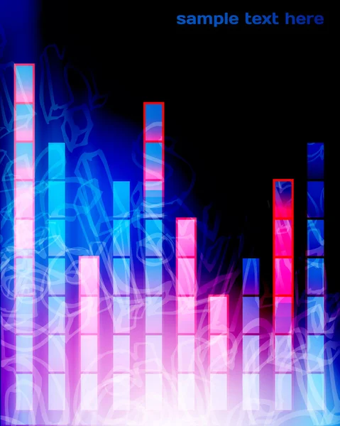 カラフルな音楽イコライザーの背景 — ストックベクタ