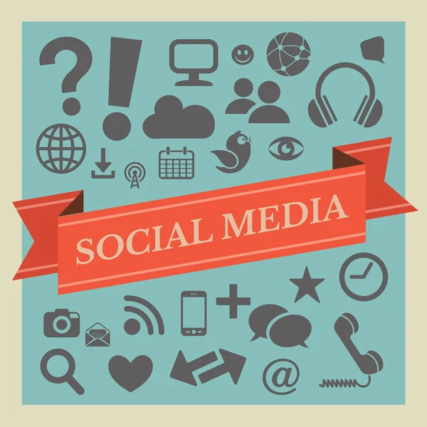 Sociale media icoon collectie — Stockvector