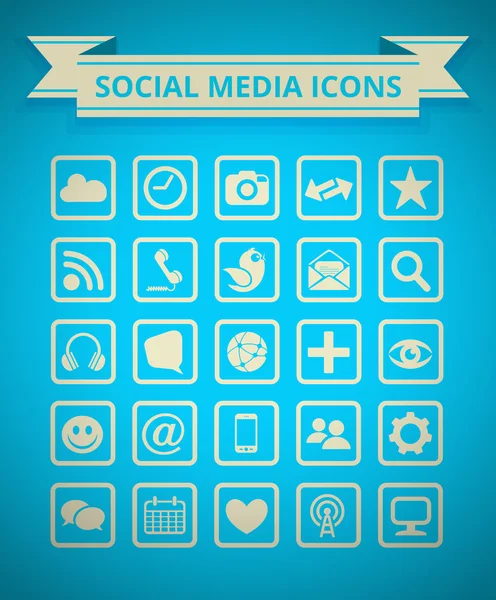 Sociale media pictogram raster — Stockvector