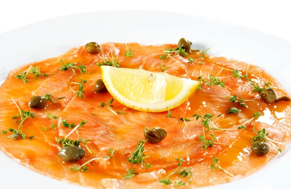 Salmon Carpaccio — Stock Photo, Image