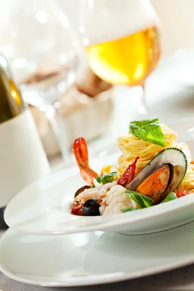 Seafood Spaghetti — Stock Photo, Image