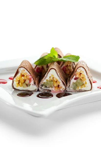 Chocolate Sushi Roll — Stock Photo, Image