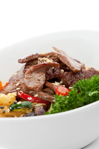 Noodles with Beef — Stock Photo, Image