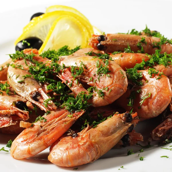 Shrimps Plate — Stock Photo, Image