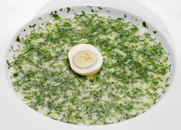 Sahne aus grüner Suppe — Stockfoto