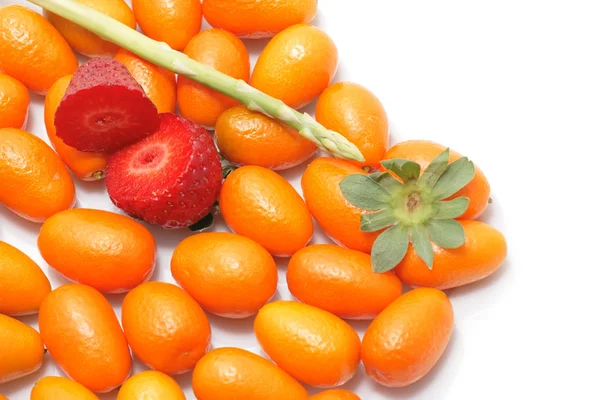 Fresa y kumquats — Foto de Stock