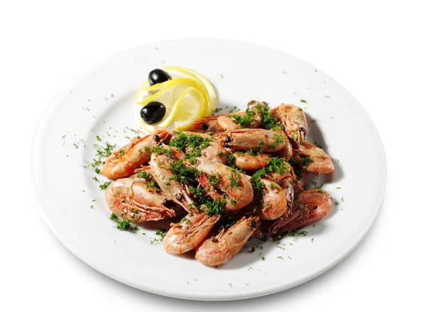 Plato de camarones — Foto de Stock