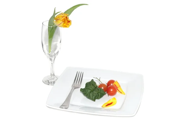 Zelenina a Tulipán — Stock fotografie