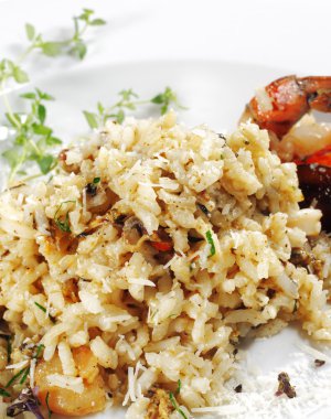 Deniz ürünleri risotto