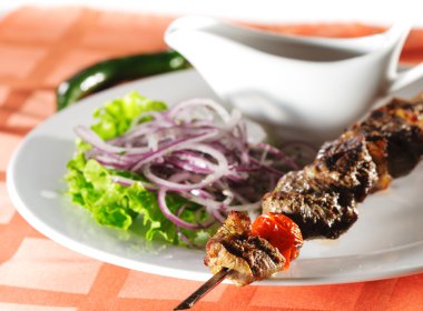 sıcak et yemek - kebab