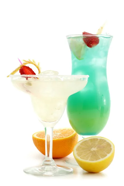 Cocktail Margarita e Blue Hawaii — Foto Stock