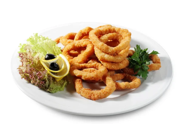 Mariscos - Calamares fritos — Foto de Stock