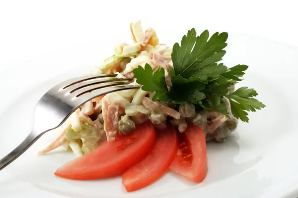 Selderij en kip salade — Stockfoto