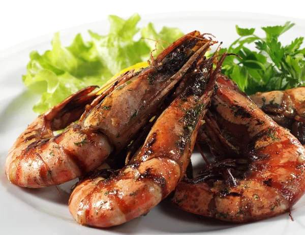 Seafood - Fried Shrimps — Stock Photo, Image