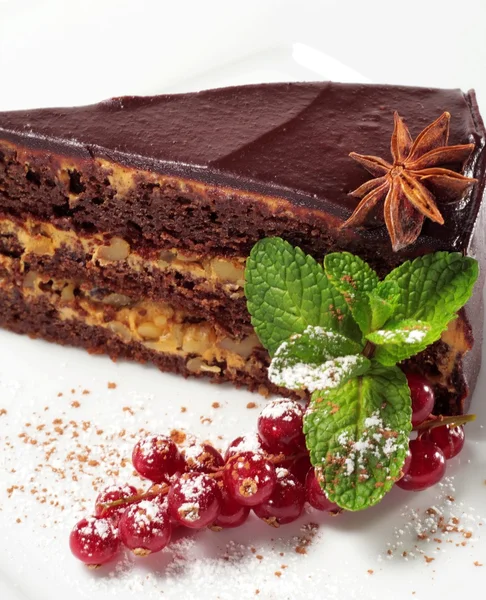 Chocolate Iced Pie — Stock Photo, Image
